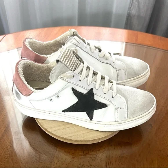 L'idea by Lori Distressed Suede/Leather Sneakers Size 38 Good Condition - Picture 2 of 11